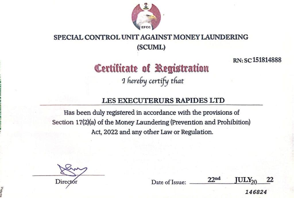 Compliance Certificate