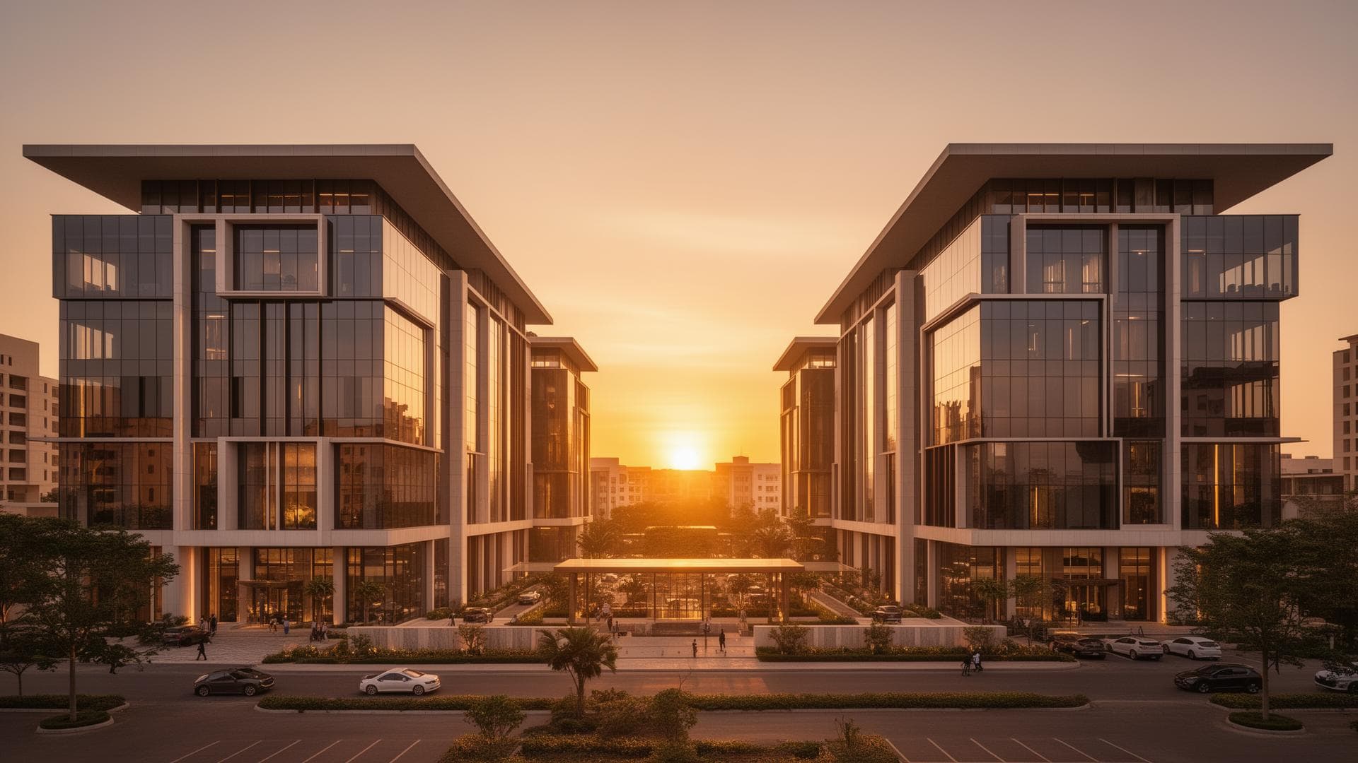 Modern infrastructure building by Les Exécuteurs Rapides